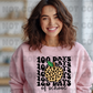 3282 - 100 Days of School  Leopard apple Distressed *DREAM TRANSFER* DTF