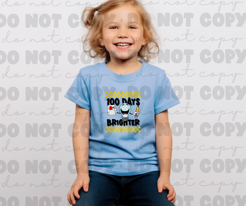 3294 100 Days Brighter yellow checkered*DREAM TRANSFER* DTF