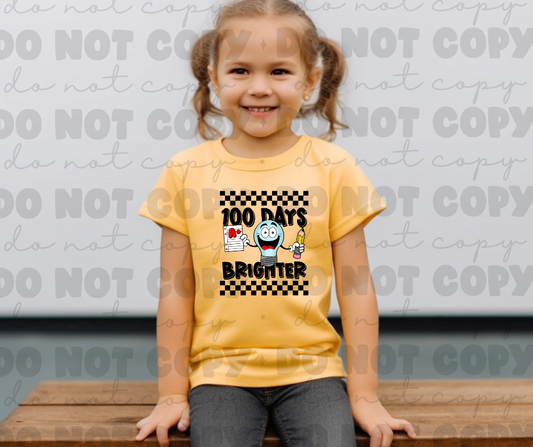 3295 100 Days Brighter Black checkered*DREAM TRANSFER* DTF