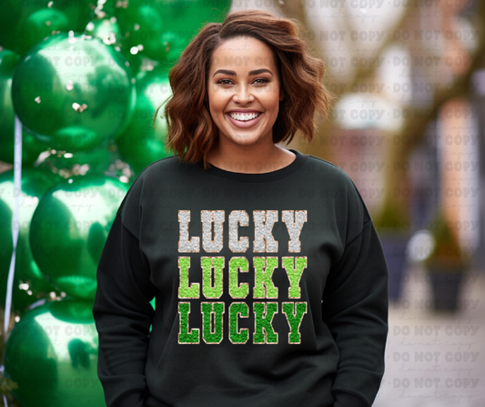 3533 Lucky Lucky Lucky Faux Patchs DREAM TRANSFER* DTF