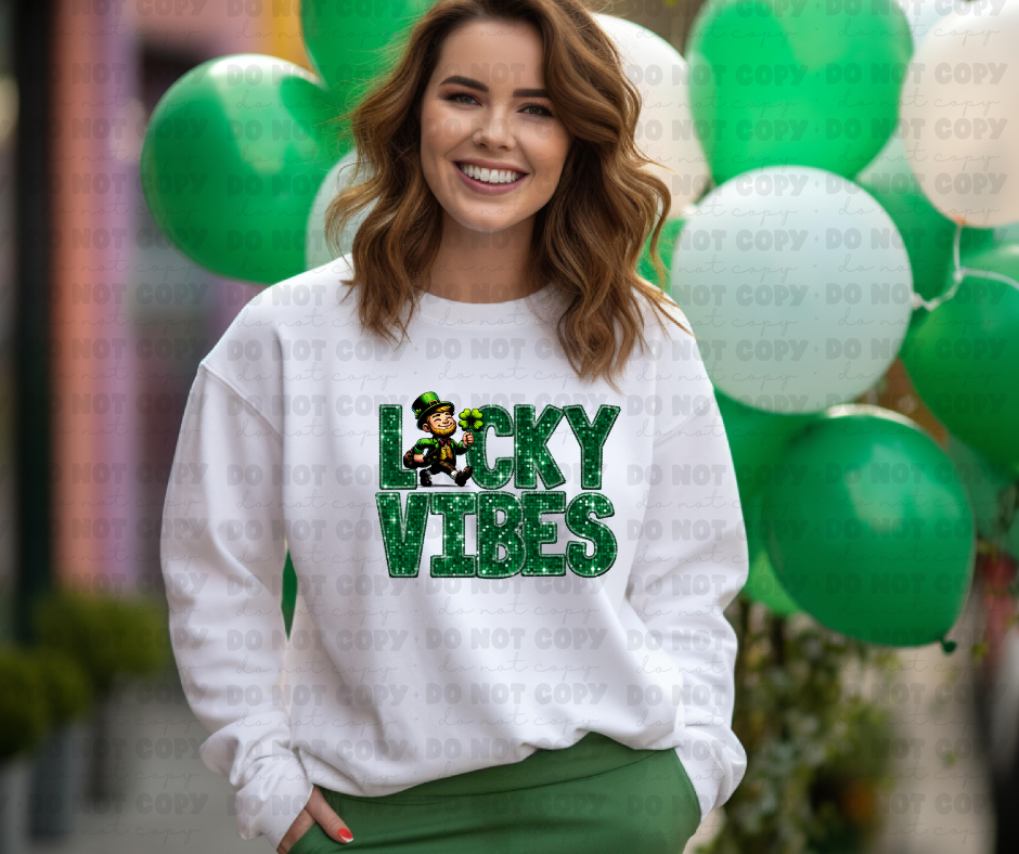 3554 Lucky vibes leprechaunDREAM TRANSFER* DTF