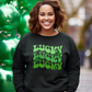 3561 Sequin Lucky Green Shamrocks DREAM TRANSFER* DTF