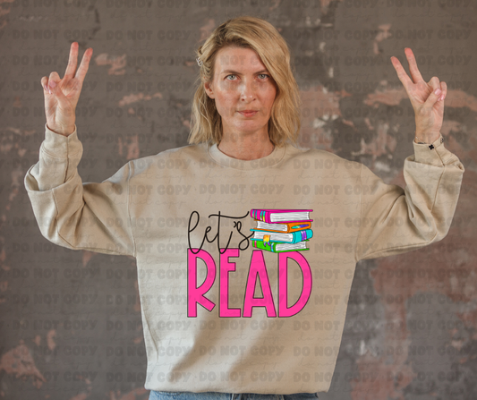 3528 Lets Read colorful DREAM TRANSFER* DTF