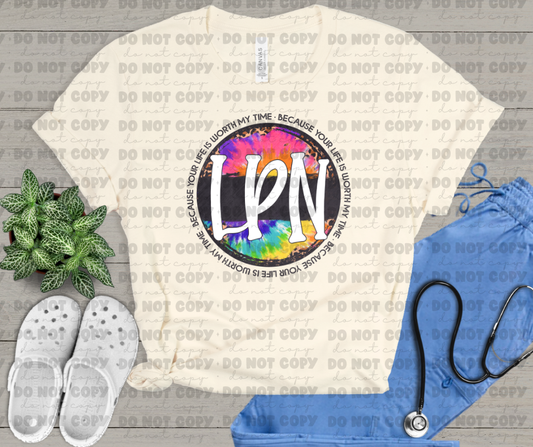 3602 LPN grunge lt circle DREAM TRANSFER* DTF