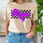 3765 Purple Checkered Mama DREAM TRANSFER* DTF