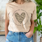 3767 Foster mom leopard print heart tan DREAM TRANSFER* DTF