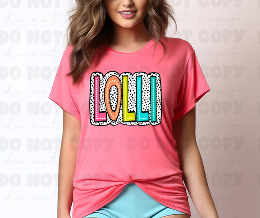 3772 Lolli Bright Doodle Dalmatian Dots DREAM TRANSFER* DTF