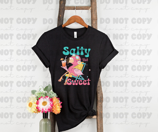 3928 Salty but Sweet Flamingo Sitting DREAM TRANSFER* DTF