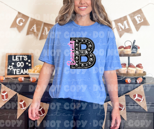 4487 Black Rhinestone pink Bearcats *DREAM TRANSFER*