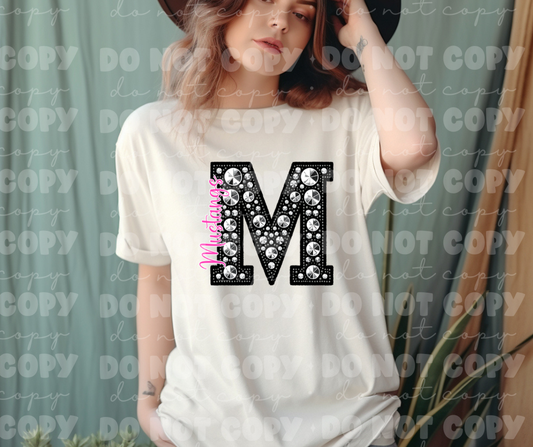 4510 Black Rhinestone pink Mustangs *DREAM TRANSFER*