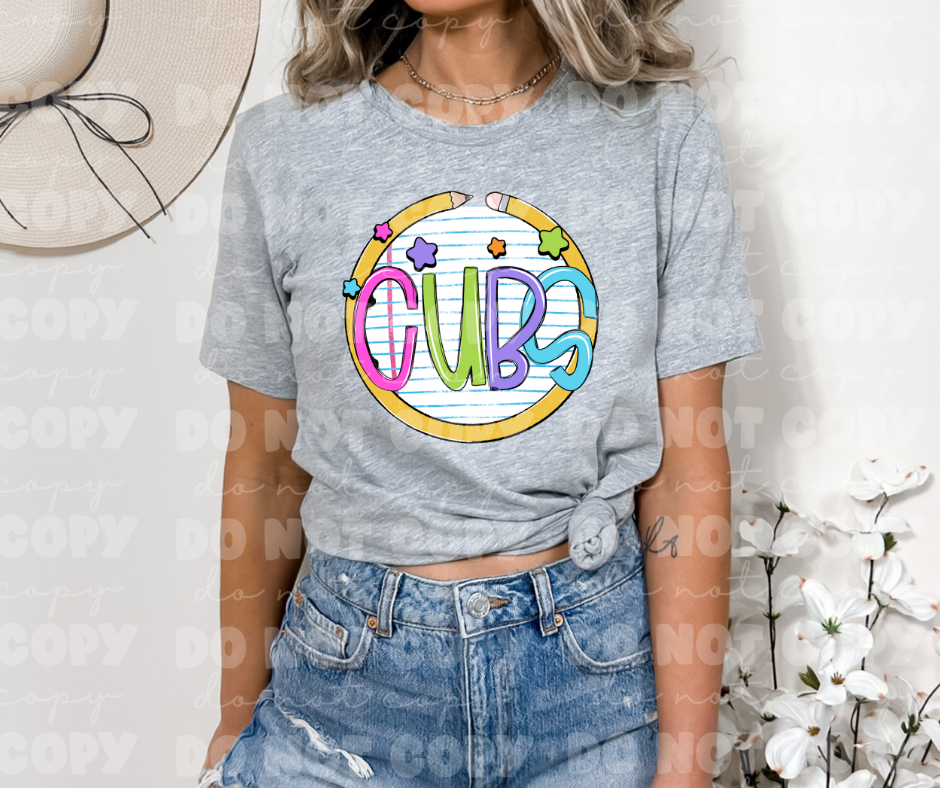 4555 Cubs pencil and paper*DREAM TRANSFER*