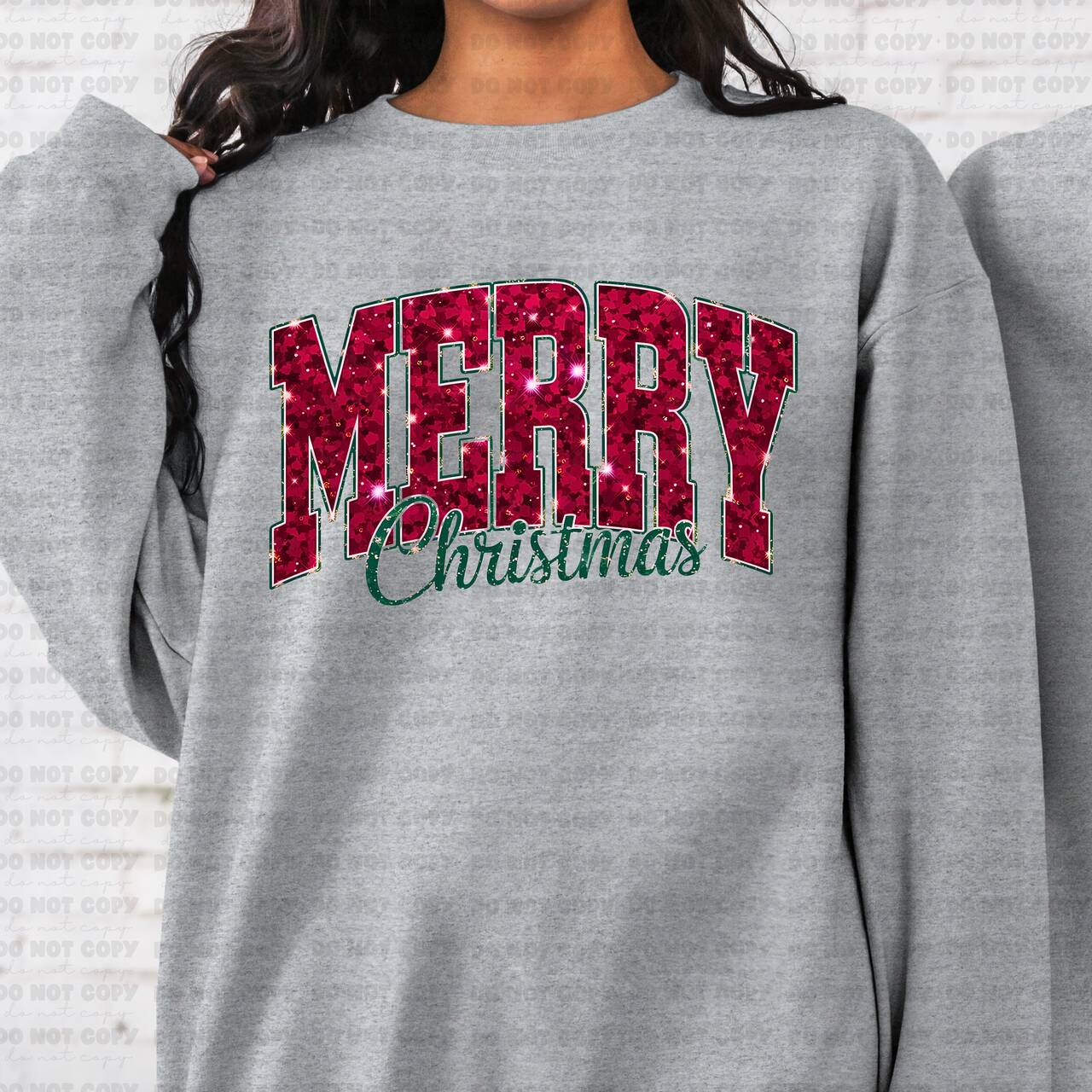 4753 Merry Christmas sequin *DREAM TRANSFER* DTF