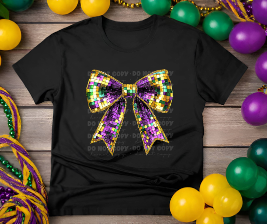5028 - Coquette bow Mardi Gras *DTF