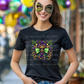 5029 - Mardi Gras Coquette bow with beads *DTF