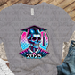 5675 - Skeleton 2025 with circle background  *DTF