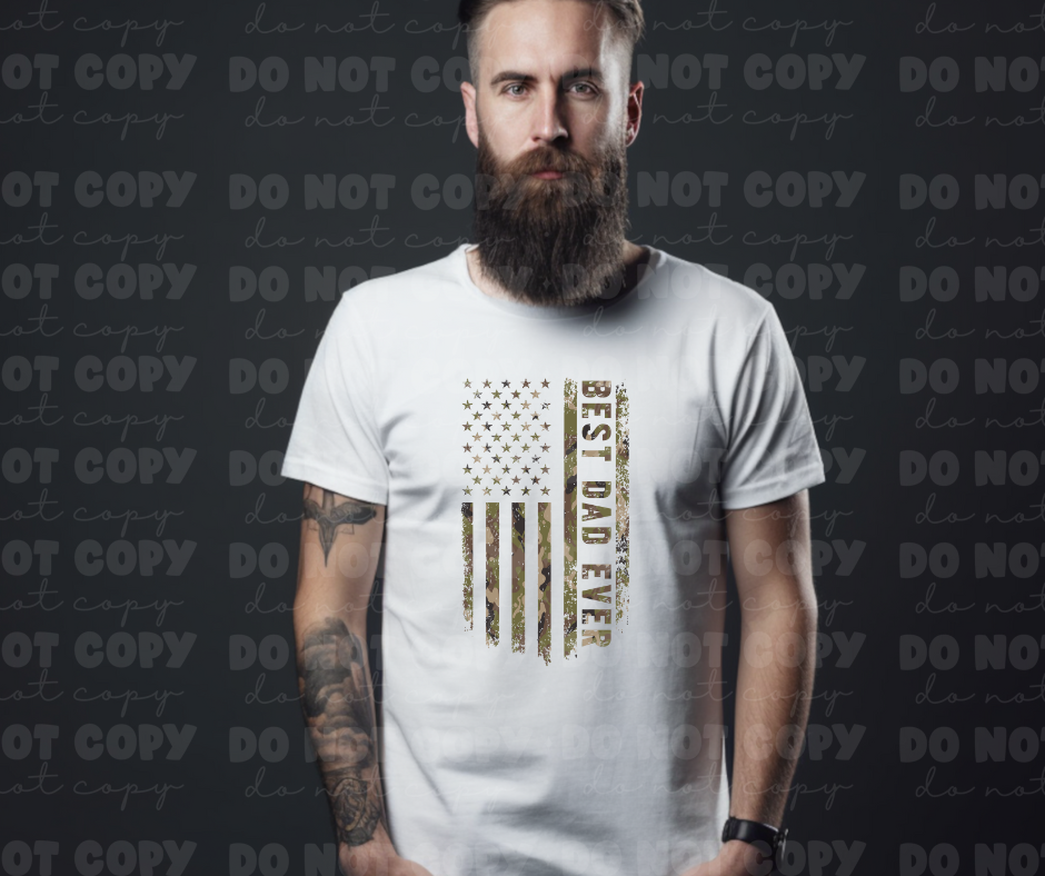 5808 - Best dad ever flag *DTF Transfer