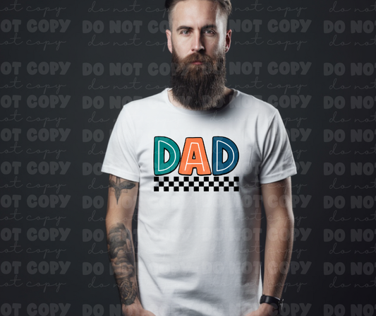 5815 - Dad checkered *DTF Transfer