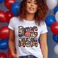 5932 - America flag dog mom *DTF Transfer