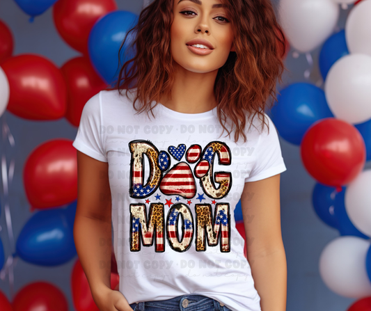 5932 - America flag dog mom *DTF Transfer