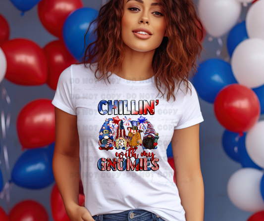 5938 - Chillin with my gnomies 4th of July *DTF Transfer
