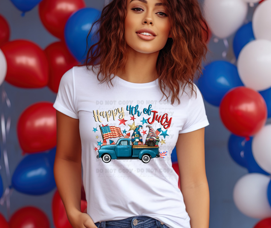5941 - Happy 4th of July truck *DTF Transfer
