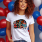 5943 - I heart USA gnomes *DTF Transfer