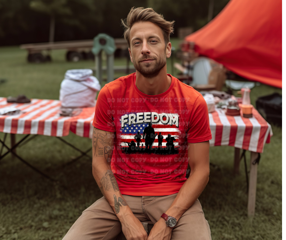 5969 - Freedom American flag *DTF Transfer