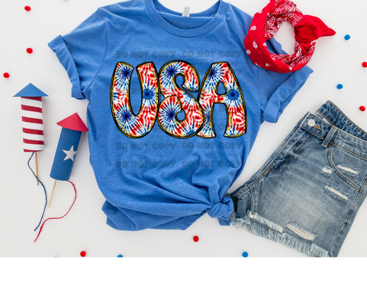 5971 - USA tie dye *DTF Transfer
