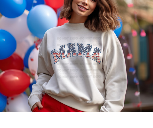 5979 - Mama American Flag *DTF Transfer