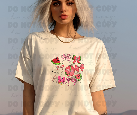 6058 - Watermelon bows *DTF Transfer