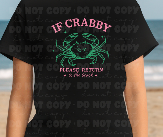6069 - If crabby please return to the beach *DTF Transfer