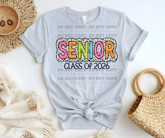 6124 - Senior class of 2026 polka dot * DTF Transfer