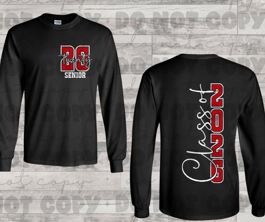 6175 - Class of 2026 red and white pocket with back * DTF