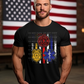6325 - Fire Police EMS flag red yellow stripe * DTF Transfer