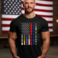 6329 - Dispatch Doctor EMS Nurse Firefighter Police Military Flag * DTF Transfer