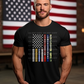 6330 - Corrections dispatch  EMS Nurse Firefighter Law Enforcement Military words inside Flag * DTF Transfer