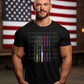 6331 - Corrections dispatch  EMS Nurse Firefighter Police Military words inside Flag * DTF Transfer