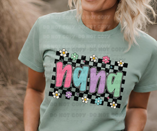 6368 - Nana checkered * DTF Transfer