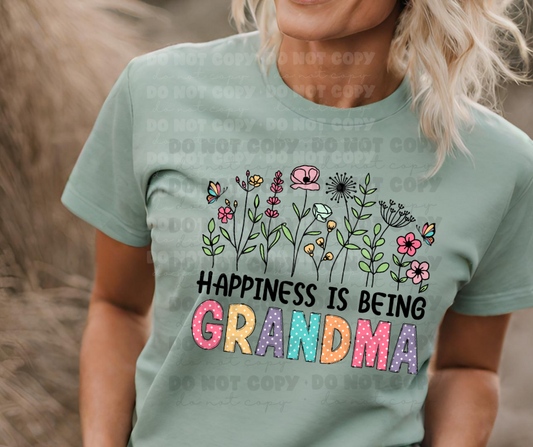 6377 - Happiness is being grandma * DTF Transfer