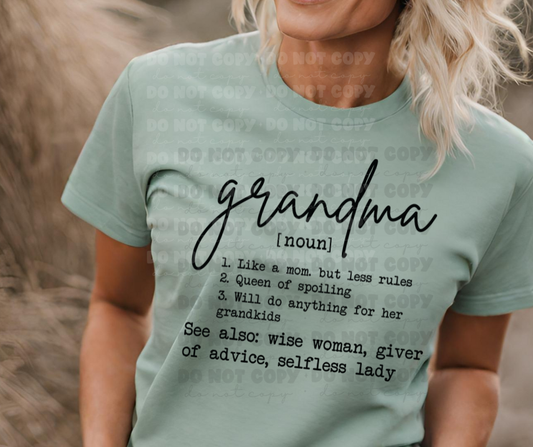 6379 - Grandma like a mom but less rules * DTF Transfer