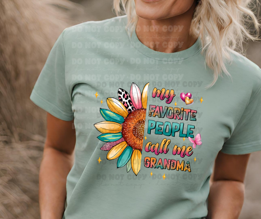 6385 - My favorite people call me grandma sunflower * DTF Transfer