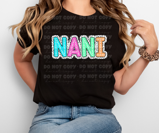 6389 - Nani Dot * DTF Transfer