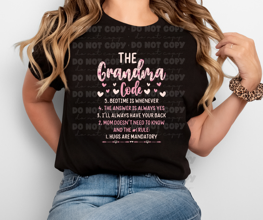 6394 - The Grandma code * DTF Transfer