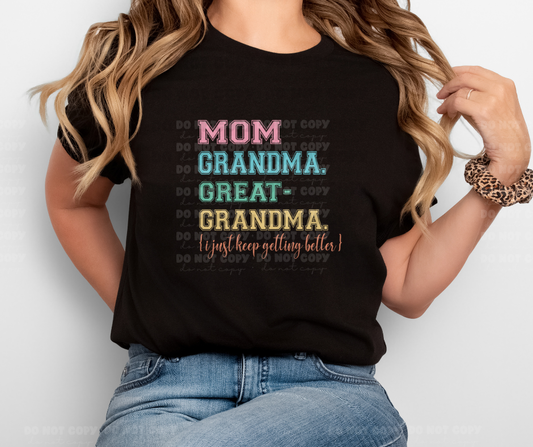 6395 - Mom Grandma Great Grandma * DTF Transfer