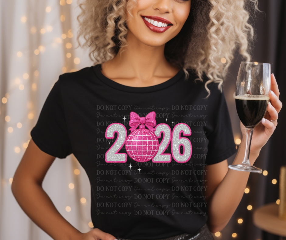 6595 - Disco ball 2026 *DTF Transfer