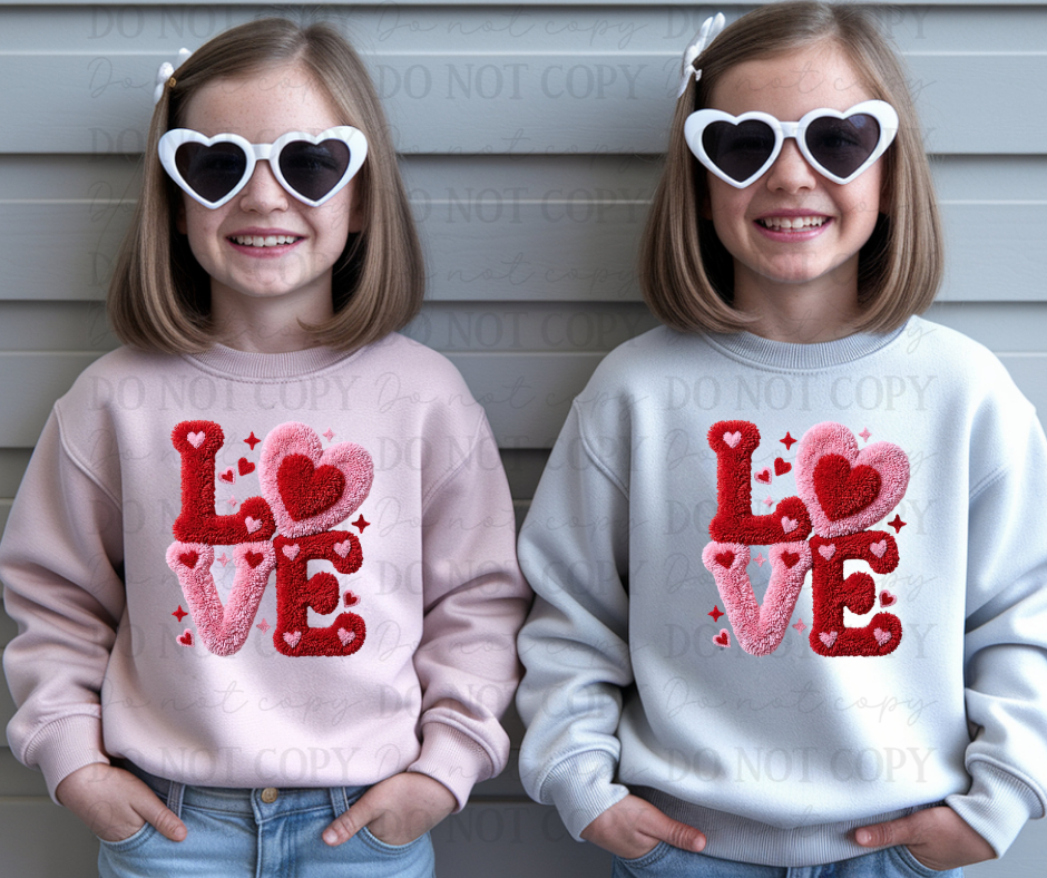 6636 - Love faux yarn *DTF Transfer