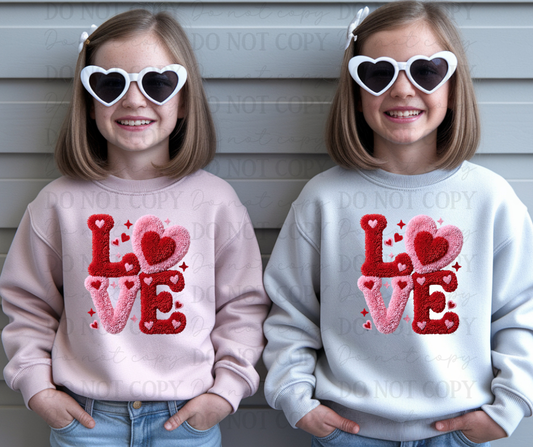 6636 - Love faux yarn *DTF Transfer