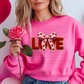 6640 - Love faux yarn with bow *DTF Transfer