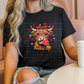 6643 - Faux yarn highland cow with sucker Valentine *DTF Transfer