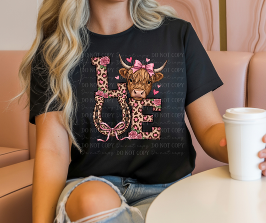 6648 - Love highland cow *DTF Transfer